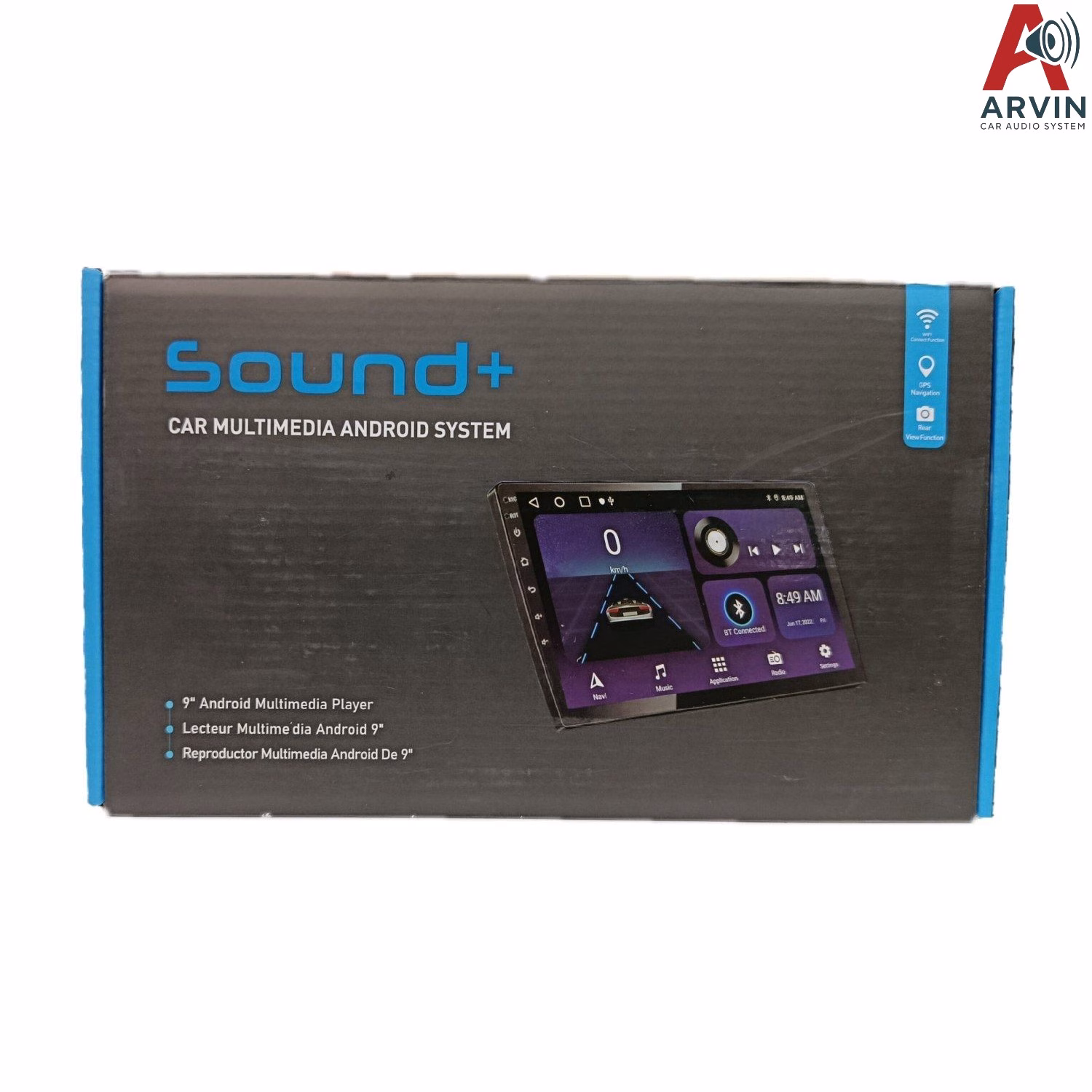 مانیتور اندروید ساند پلاس + Sound شرکتی (پک کامل) + دوربین دنده عقب رایگان